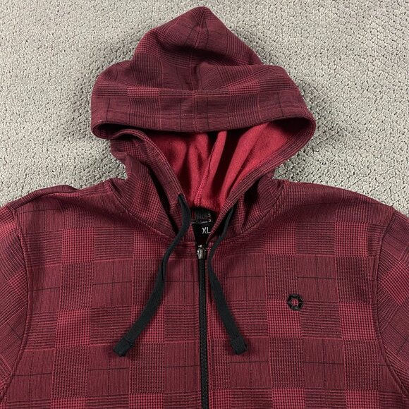 Vintage Southpole Hoodie Men's Medium Red Full Zip Y2K Hooded Sweatshirt - Picture 3 of 13